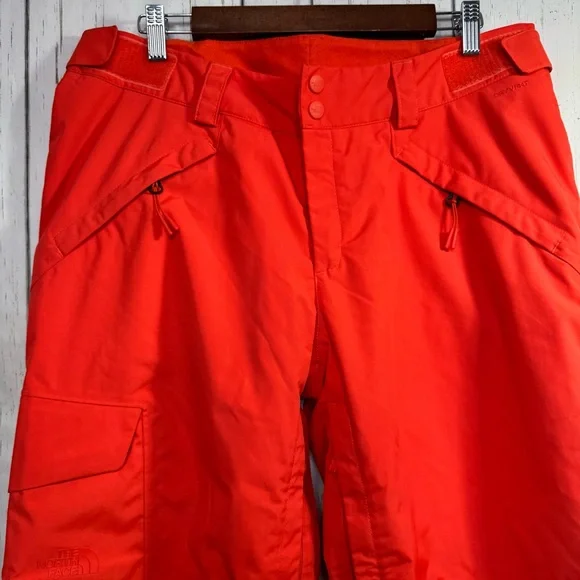 The North Face Women Orange Ski Snow Pants Size L Outdoor Adventure Snowboarding - Picture 2 of 13